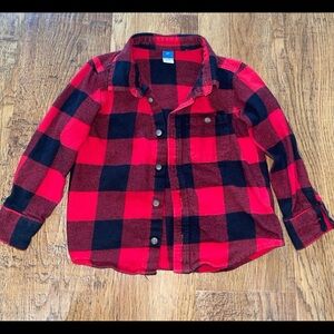 Plaid Kids Shirt - Red and Black